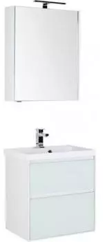 Комплект мебели для ванной Aquanet Гласс 60 белый