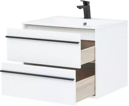 Тумба с раковиной Aquanet Lino 70 см, белая