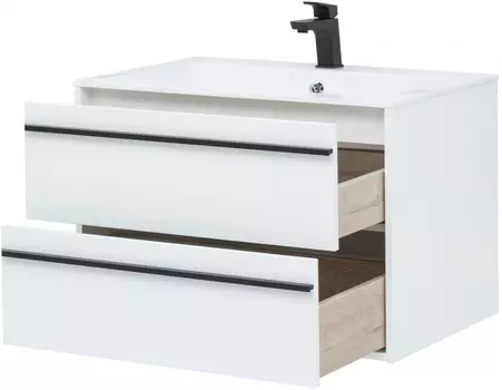 Комплект мебели для ванной Aquanet Lino 80 см, белая