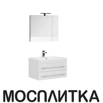 Комплект мебели для ванной Aquanet Нота 75 белый камерино