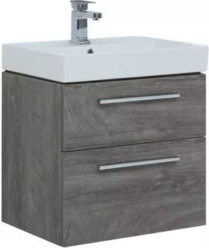 Тумба с раковиной Aquanet Nova 60 см 242278, 2 ящика, венге, черный