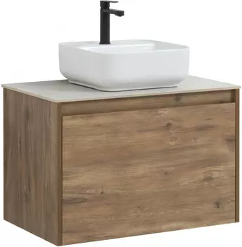 Комплект мебели для ванной Aquanet Nova Lite 75 см 249514, 1 ящик, коричневый
