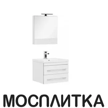Комплект мебели для ванной Aquanet Верона 58 New белый подвесной