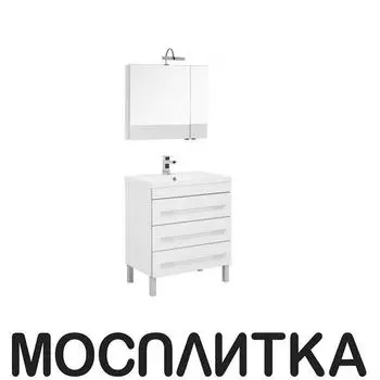 Комплект мебели для ванной Aquanet Верона 75 белый 3 ящика