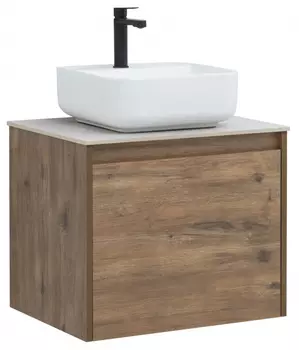 Комплект мебели для ванны Aquanet Nova Lite 60 см 249511, 1 ящик, коричневый