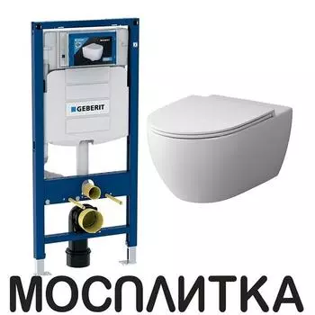 Комплект подвесной безободковый унитаз Am.Pm Awe C111700WH + инсталляция 111.300.00.5