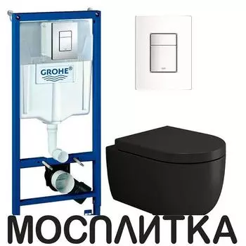 Комплект подвесной безободковый унитаз Bocchi Parma 1417-004-0129 + инсталляция Rapid SL 38772001
