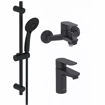 Комплект смесителей 5 в 1 Jacob Delafon Oscar E29847RU-BL чёрный матовый