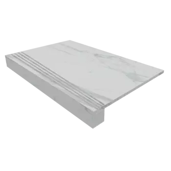 Комплект (Ступень MN01 (33x120) непол. (прямоугол. бортик) + Подступенок (14,5x120))