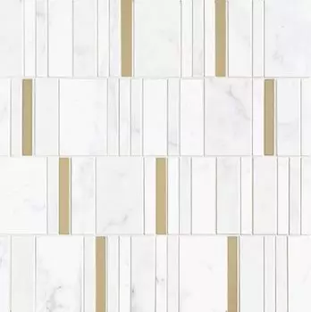 Мозаика Allmarble Wall Altissimo Mosaico Barcode Lux 40х40