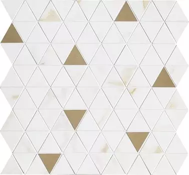 Мозаика Allmarble Wall Golden White Sat.Mosaico Tria 40х43