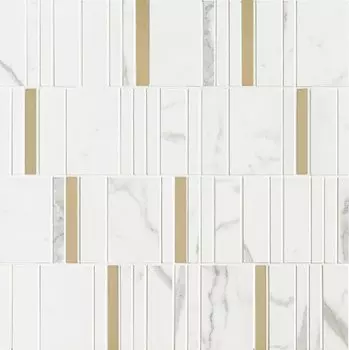 Мозаика Allmarble Wall Statuario Mosaico Barcode Lux 40х40
