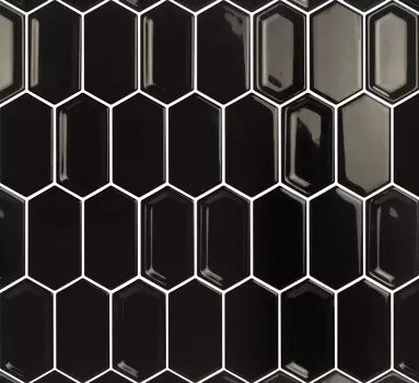 Мозаика Crayon Black glos 38x76x8