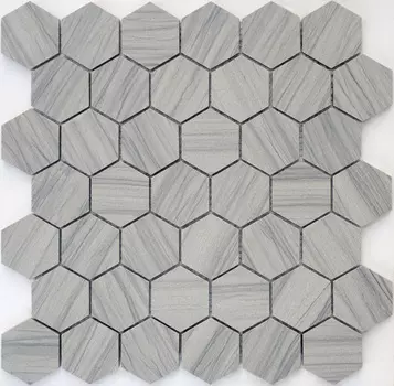 Мозаика Marmara Grey POL hex 23x40x8