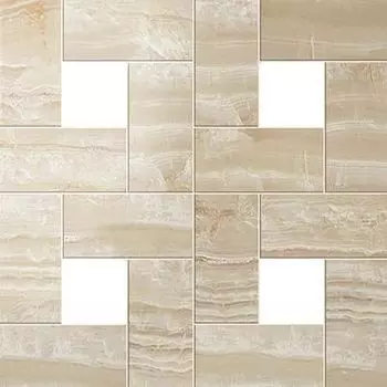 Мозаика Супернова Оникс Айвори Шиффон Лапп 45х45