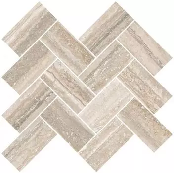 Мозаика Travertini Шеврон Коричневый (5х10) 31,5х28