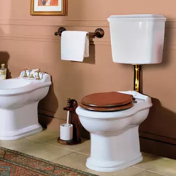 Напольный унитаз Azzurra Jubilaeum JUVCTPB00000BI/(JUB100/P bi) белый, фурнитура золото