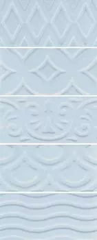Плитка Авеллино голубой структура mix 7,4х15