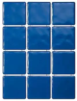 Плитка Бриз синий, полотно 30х40 из 12 частей 9,9х9,9