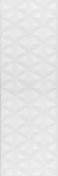 Плитка Диагональ белый структура обрезной 25х75