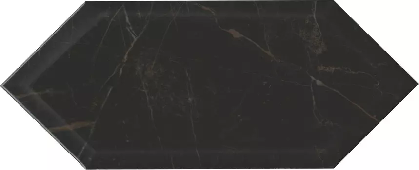 Плитка Келуш грань черный 14х34