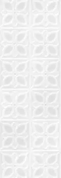 Плитка Lissabon рельеф квадраты белый 25х75