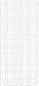 Плитка Pudra мозаика рельеф белый 20х44