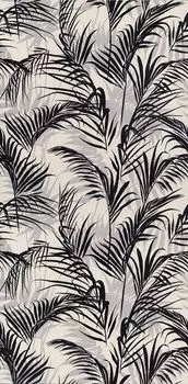 Плитка Тропикаль листья чёрный обрезной 30х60