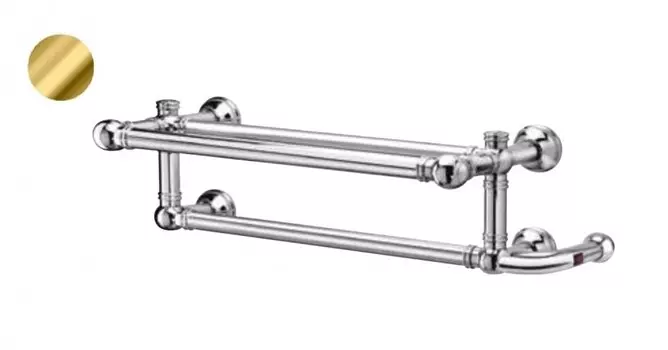 Полотенцесушитель электрический Margaroli Armonia 9-592 95925502GOBP Box c полкой 55 x 22,5 см, золото