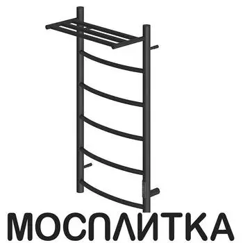 Полотенцесушитель электрический Point Афина 80х40 см PN04848PB с полкой, черный