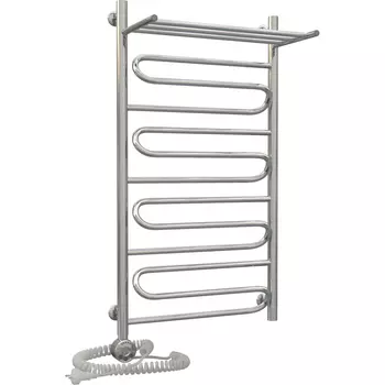 Полотенцесушитель Aquanerzh электрический Зиг-заг с полкой 100х50 левый