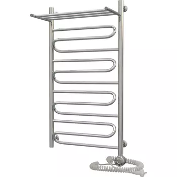 Полотенцесушитель Aquanerzh электрический Зиг-заг с полкой 100х50 правый