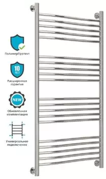 Полотенцесушитель водяной Сунержа Флюид+ 120х60 см 00-0222-1260 без покрытия