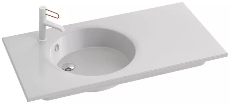 Раковина Jacob Delafon Odeon Rive Gauche 100 см EXAU112-Z-00 белый