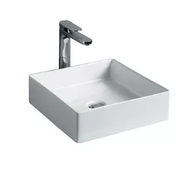 Раковина ArtCeram Scalino SCL001 01; 00 накладная - белая глянцевая 38х38х12 см