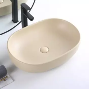 Раковина BelBagno BB1084-H316 накладная 60x42x14 бежевая матовая