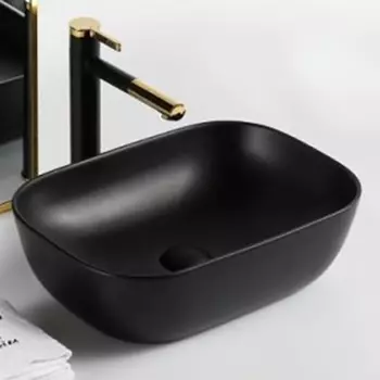 Раковина BelBagno BB1302-H301 накладная 50x40x14 чёрная матовая