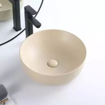 Раковина BelBagno BB1315-H316 накладная 41x41x13 бежевая матовая