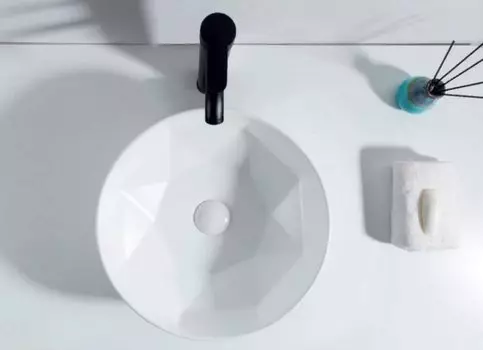 Раковина BelBagno BB1342H300 накладная - белая 40.5х40.5х14.5 см