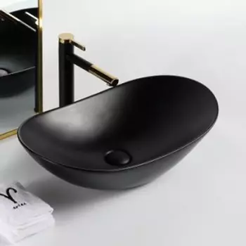 Раковина BelBagno BB1404-H301 накладная 60,5x37x15 чёрная матовая