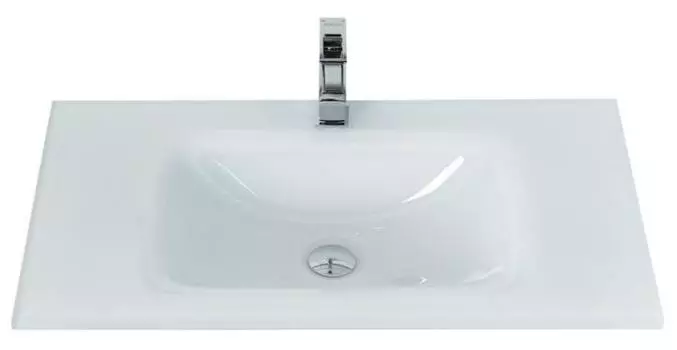 Раковина BelBagno стеклянная белая глянцевая, 1010x465x145, BB1010/465-LV-VTR-BL
