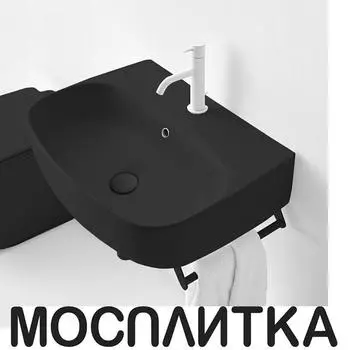 Раковина Kerasan Nolita, 60x15, 534131*1, черный матовый