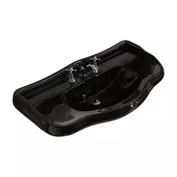 Раковина Kerasan Retro, 100x27, 105004 nero*1, черный глянцевый
