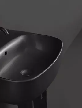 Раковина накладная Kerasan Nolita 534031x1 50х45 см черная матовая