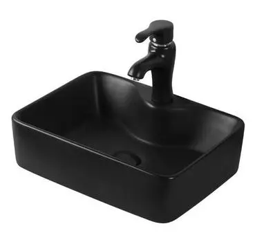 Раковина накладная Orange B01-475MB чёрная матовая