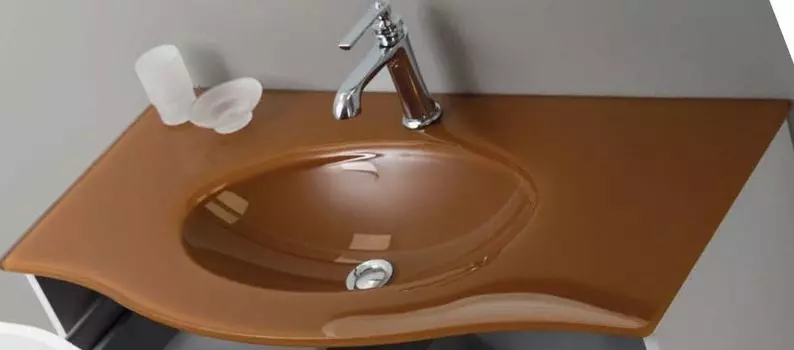 Раковина-столешница Cezares Petalo PETALO-ORO-800-VTR стеклянная