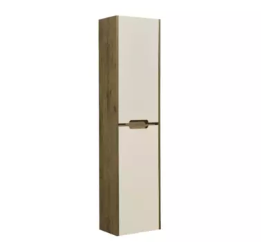 Шкаф-пенал 40 см Aquaton Оливия 1A254603OLVG0, бежевый / дуб веллингтон