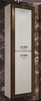 Шкаф-пенал Opadiris Карат 50 белый/орех антикварный/золото