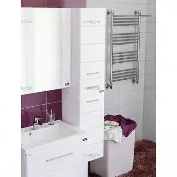 Шкаф-пенал СаНта Омега 30 507002, подвесной, цвет белый