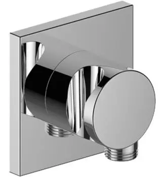 Шланговое подключение Keuco IXMO 59592 010002 с держателем душевой лейки DN 15, квадратное основание